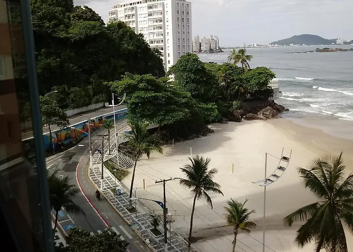 Apto Frente Praia Asturia Guarujá